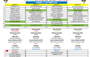 CONVOCATIONS U12U13 SAMEDI 13 OCTOBRE