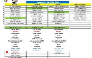 CONVOCATIONS MATCHS U13 A ANDARD SAMEDI 19 JANVIER