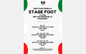 Stage Foot de la Toussaint 