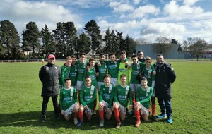 Victoire des U15A challenge de l'Anjou