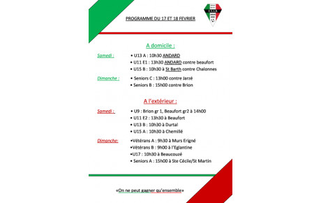 Programme du Week-end